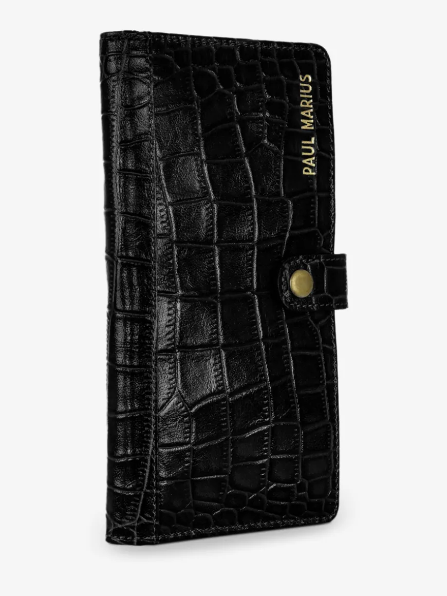 LePortefeuille Charlotte N°2 Alligator - Jet Black