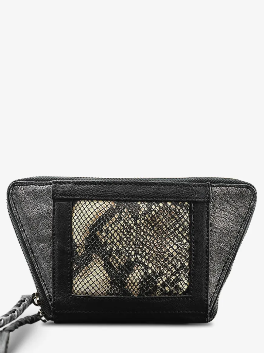 LePortefeuille Emma Python - Silver Black