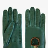 Racing Gloves Men - Dark Green / Light Brown