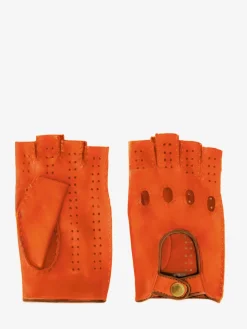 Racing Mittens Men - Orange / Light Brown